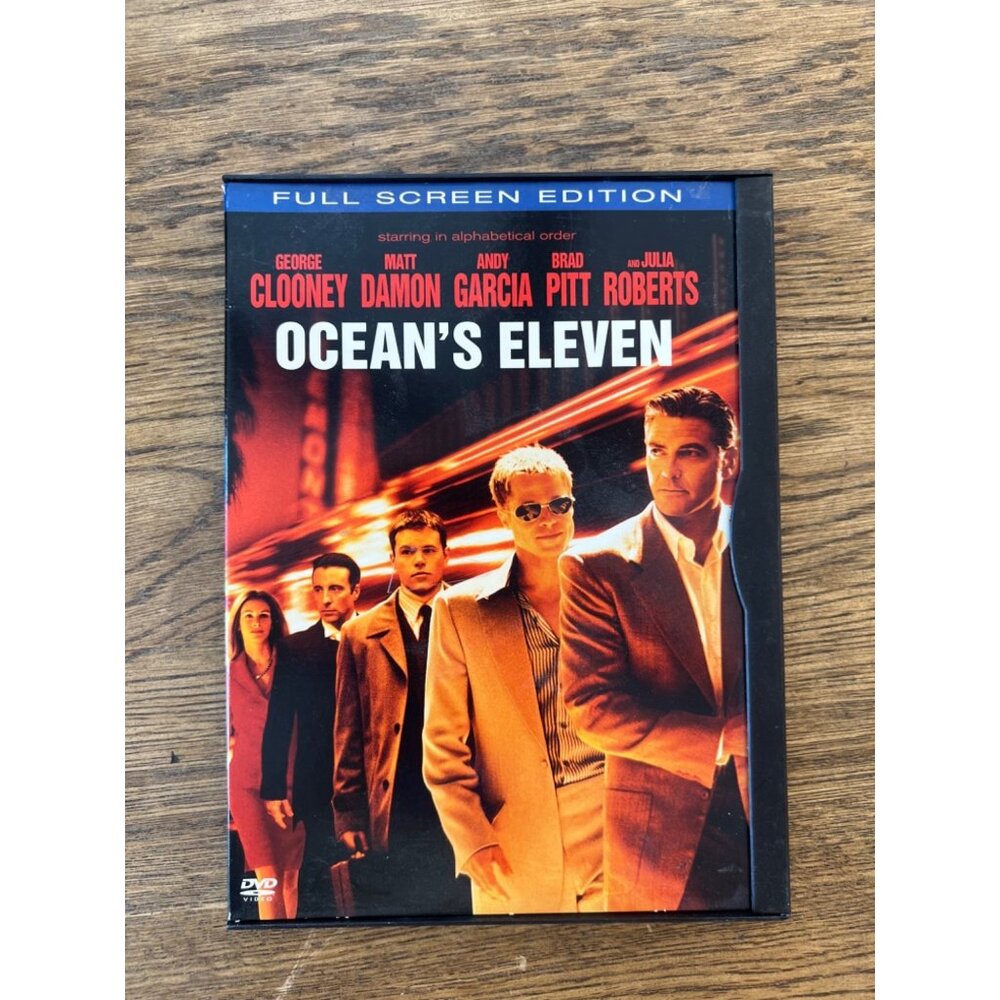 Oceans Eleven Fullscreen DVD 2001 Crime Comedy Movie George Clooney Pre-Owned